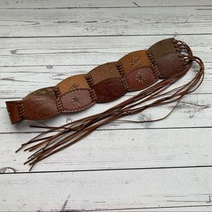 🌟Host Pick🌟 AMERICAN EAGLE brown genuine leather embossed belt size M/L